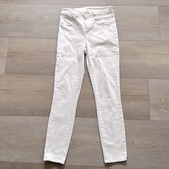 L'AGENCE Jeans Lagence White Margo Skinny Highrise Jeans Sz 26